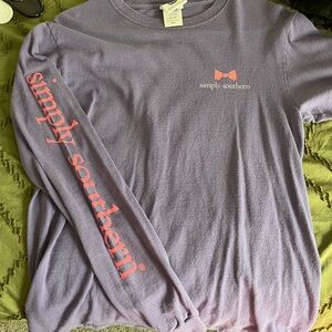 Simply Southern Lavender Tee with Logo